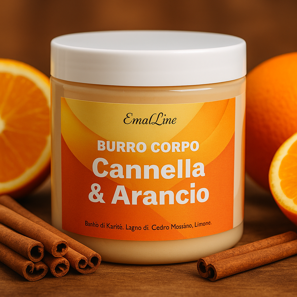 Art.108BR Burro Corpo Cannella e Arancio 220 ml EmalLine