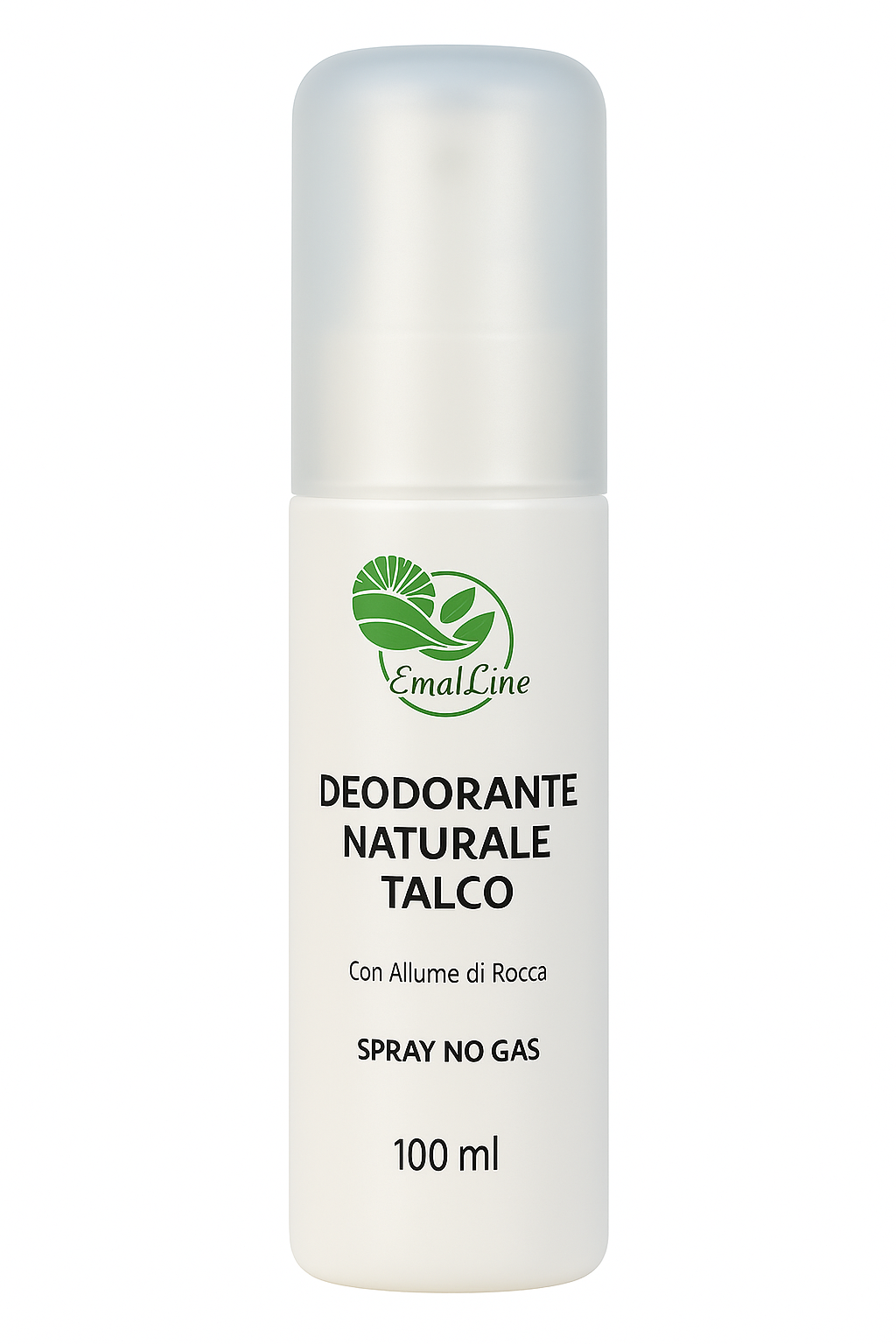 Art.201 Deodorante Spray Naturale con Allume di Rocca 100 ml (Talco / Muschio Bianco / Thè Verde) EmalLine