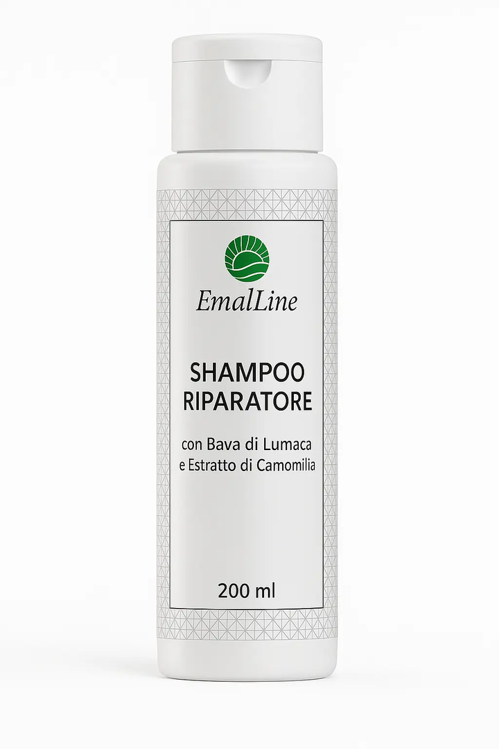 Art.302 Shampoo Riparatore con Bava di Lumaca e Camomilla 200 ml – Emal Line EmalLine