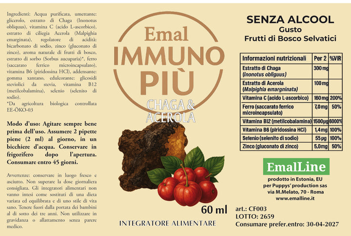 Art.CF003 Emal Immuno Più 60 ml Emal Line