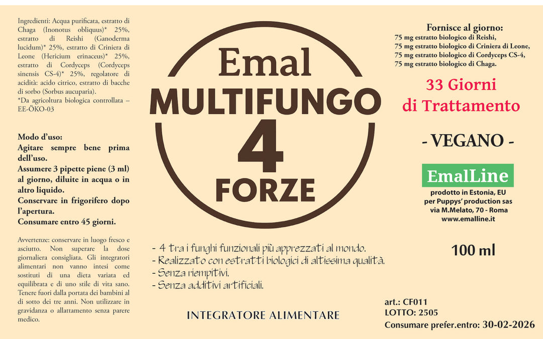 Art.CF011 Emal Multifungo 4 Forze liquido 100 ml Emal Line