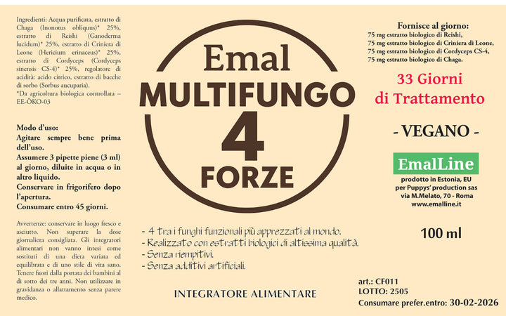 Art.CF011 Emal Multifungo 4 Forze liquido 100 ml Emal Line