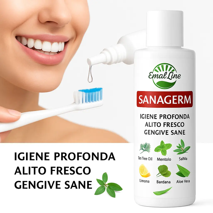 Art.015 Sanagerm Trattamento Completo Igiene Orale 200 ml EmalLine
