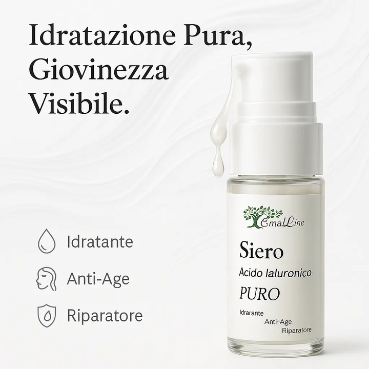 Art.091 Siero Viso Acido Ialuronico Puro – 30 ml EmalLine