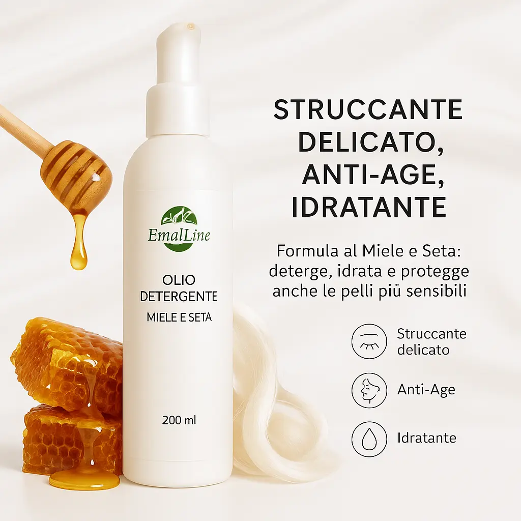 Art.110 Olio Detergente Struccante Miele e Seta 200 ml EmalLine