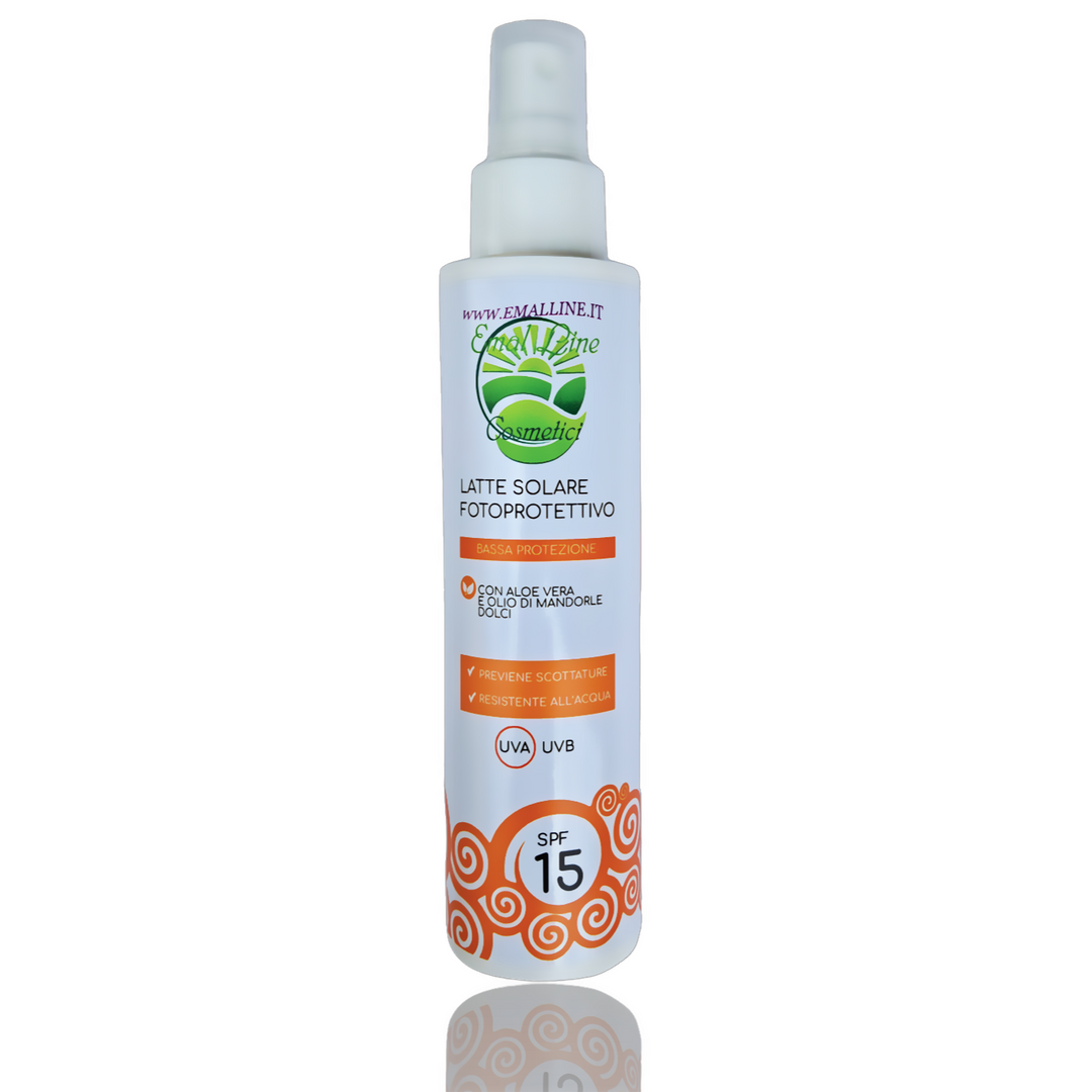 Art.297 Latte Spray Solare Protezione Bassa SPF15 150 ml – Emal Line EmalLine