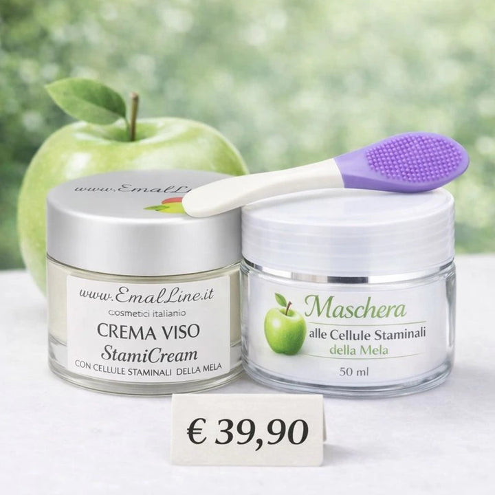 Trattamento Viso Cellule Staminali della Mela – Crema 50 ml + Maschera 50 ml + Spatola