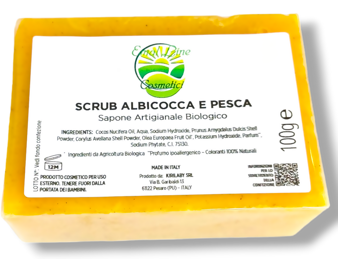 Sapone Artigianale Biologico Scrub Pesca&Albicocca 100gr EmalLine
