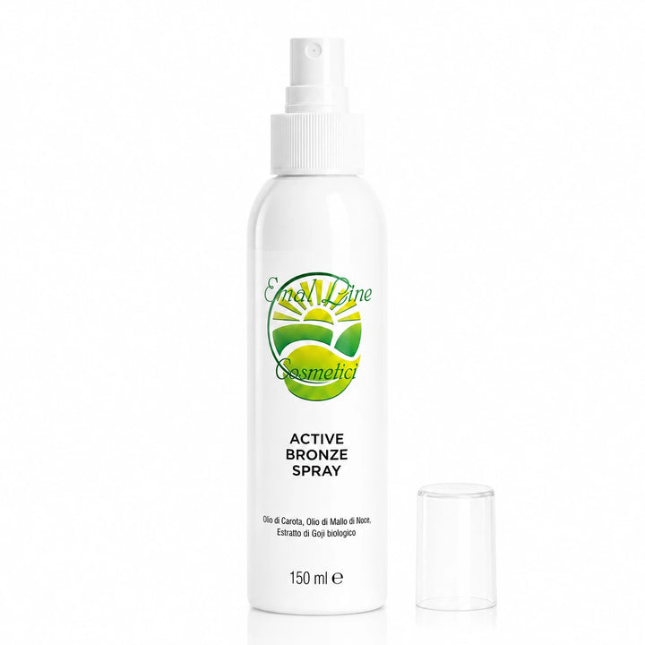 Active Bronze Spray EmalLine 150 ml attivatore abbronzatura con olio di carota, mallo di noce ed estratto di goji biologico