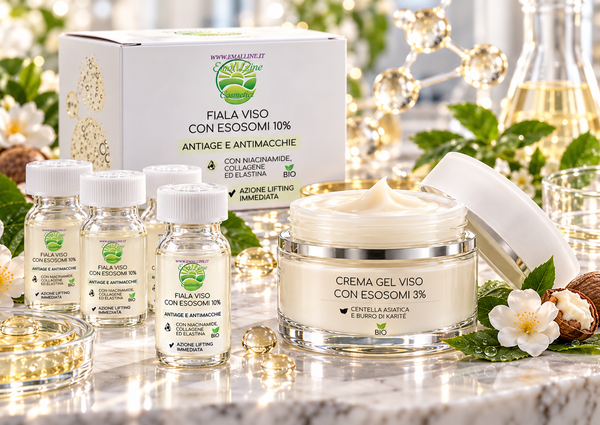 Kit Viso Esosomi EmalLine con Crema Gel 3% e Fiale 10%.