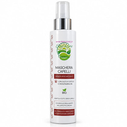 Emalline – Maschera Capelli senza risciacquo 200 ml – Olio di Cocco e Provitamina B5 Bio
