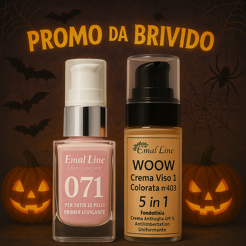Art. P071W – Combo Primer Viso Levigante + Fondotinta in Siero Woow SPF20 EmalLine