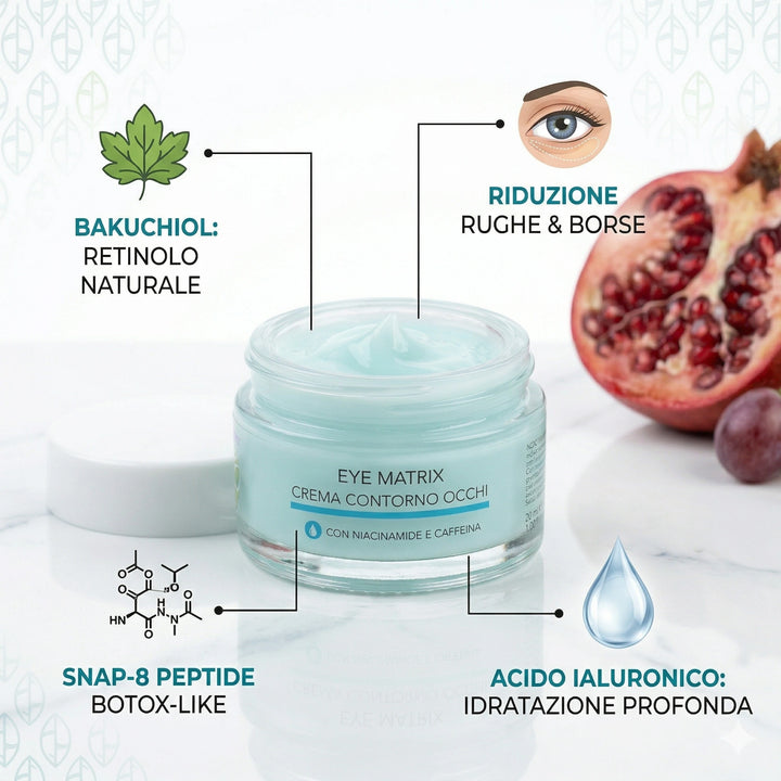 EYE MATRIX – Crema Contorno Occhi Illuminante 30ml con Bakuchiol e Bio-Peptidi