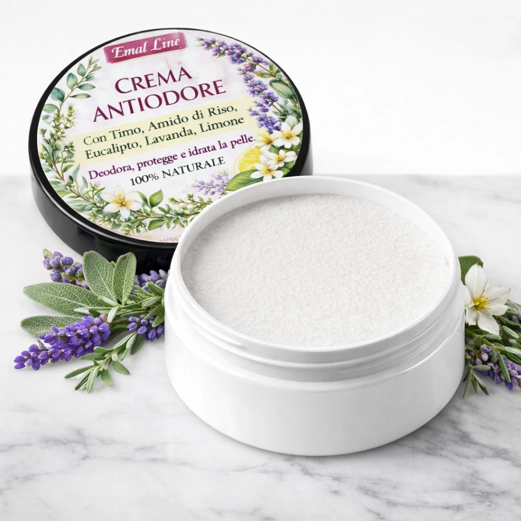 Crema Antiodore Naturale al Timo e Zinco Ossido | Emalline