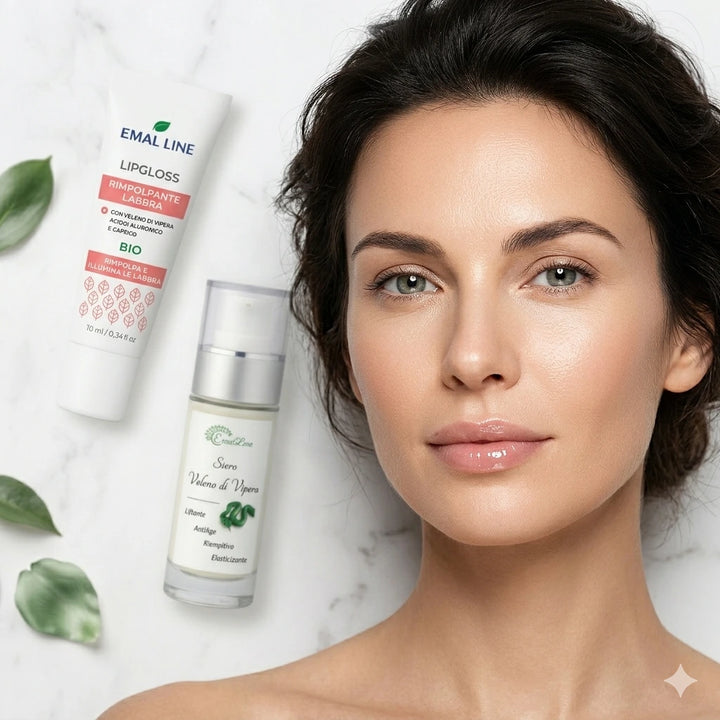 Trattamento viso effetto lifting con siero veleno di vipera EmalLine. Pelle più tonica, liscia e luminosa.